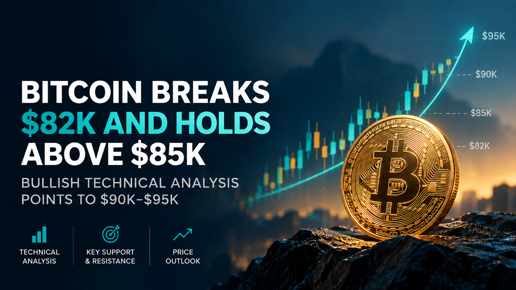 Bitcoin Breaks $82K and Holds Above $85K: Bullish Technical Analysis Points to $90K–$95K